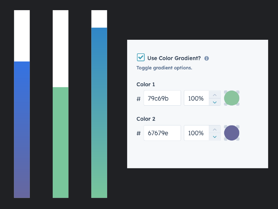 Set bar color (single color or gradient)